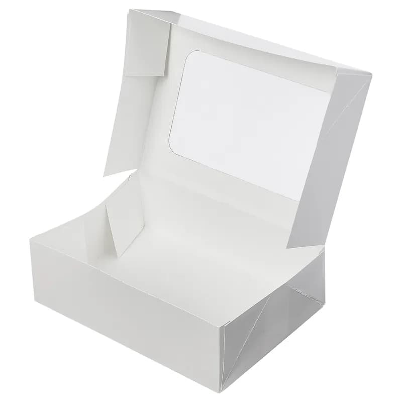 Victoria Bay Cake Box 8X5.75X2.5 IN White With Window 200/Case