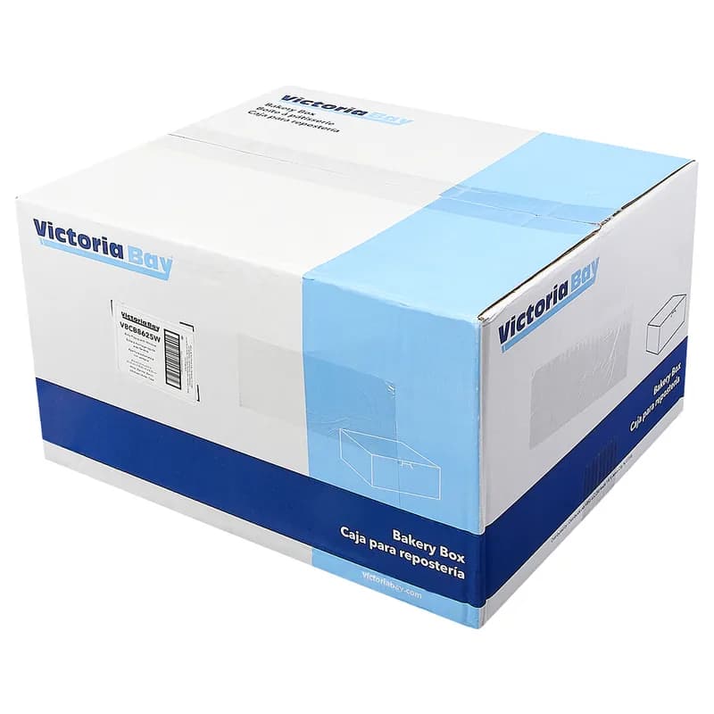 Victoria Bay Cake Box 8X5.75X2.5 IN White With Window 200/Case
