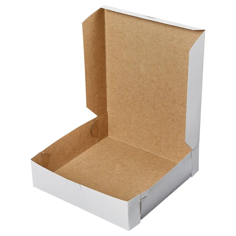 Victoria Bay Cake Box 9X9X2.5 IN Paperboard White 250/Bundle