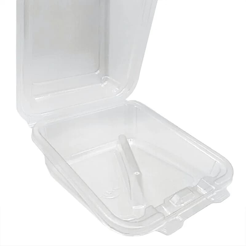 Cake Slice Hinged Container 2 CT 5.75X6.5X2.88 IN RPET Clear Tamper-Evident 400/Case