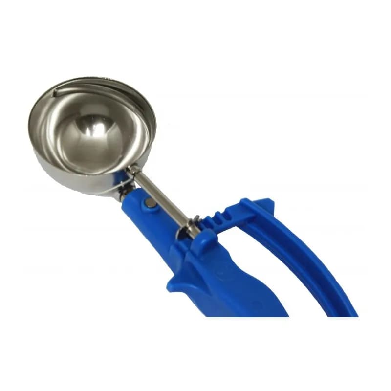 Disher 8.66X2.91X1.5 IN 2 OZ Stainless Steel Acetal Blue Blue Handle #16 Dishwasher Safe 1/Each