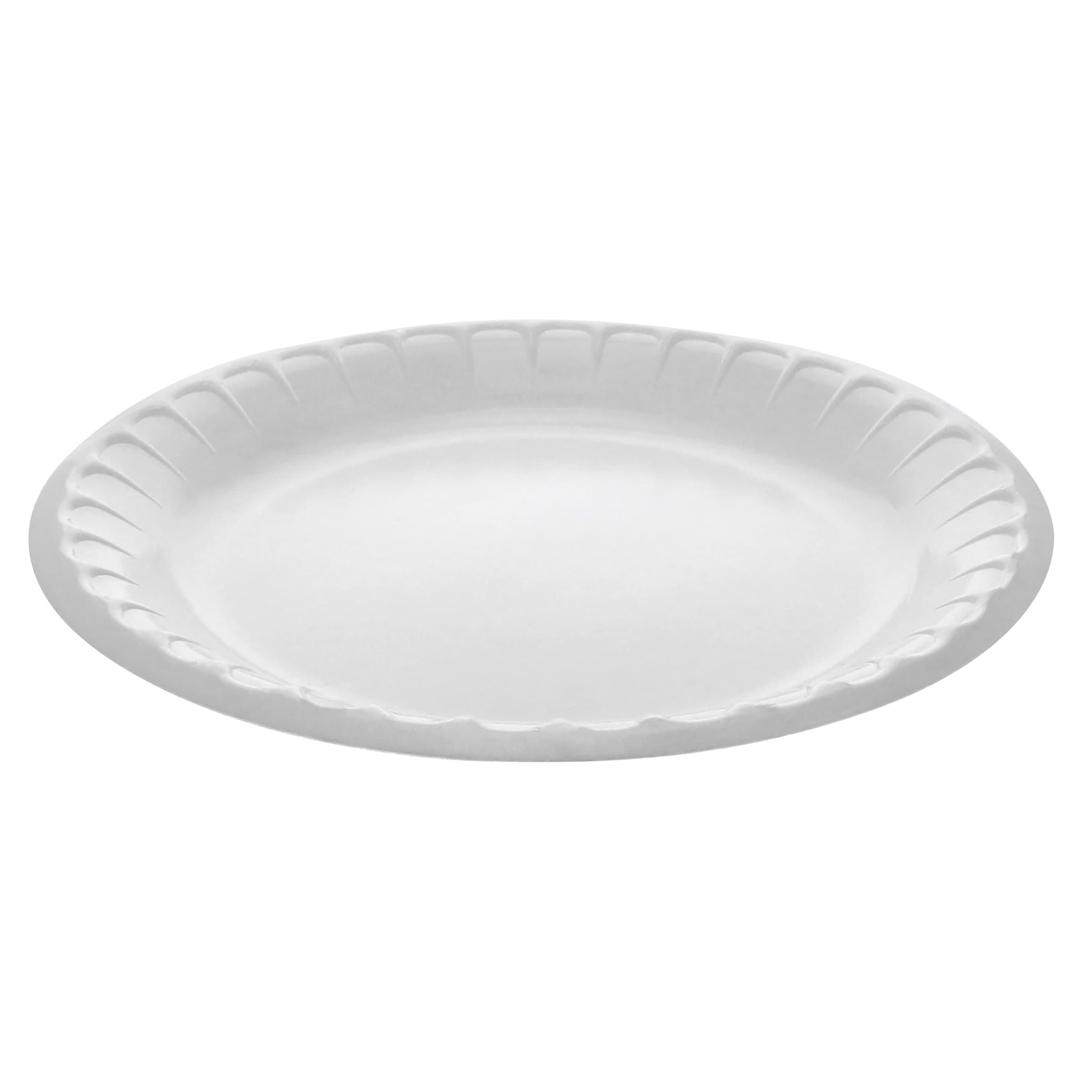 Placesetter® Plate 8.9X0.8 IN Polystyrene Foam White Round Laminated 500/Case