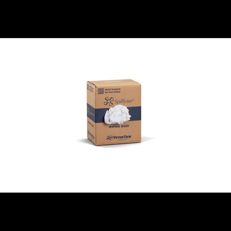 Spilfyter™ Rags 10 LB Flannel White Reclaimed Box 1/Case