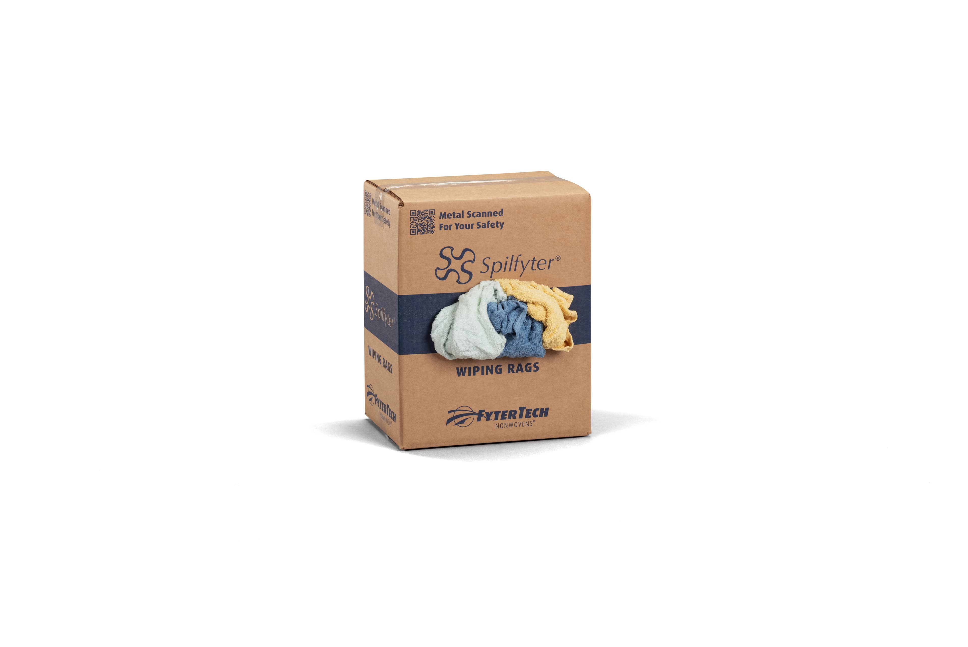 Spilfyter™ Knit Rag 10 LB Terry Cloth Assorted Reclaimed Cut Box 1/Box