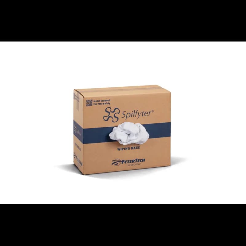 Spilfyter™ Knit Rag 25 LB Flannel White Reclaimed Box 1/Box
