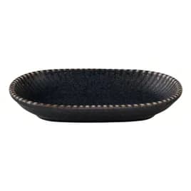 Mikasa Hospitality ID Fine Reckless Platter 7.22X1.2 IN China Black Oval 6/Case