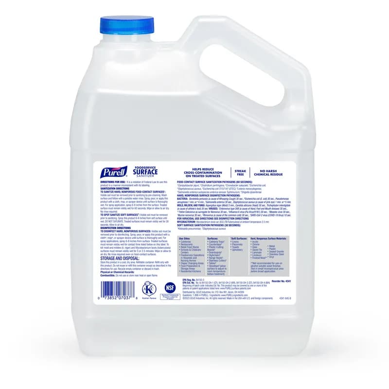 Purell® Unscented Food Service Sanitizer 1 GAL Multi Surface RTU 4/Case