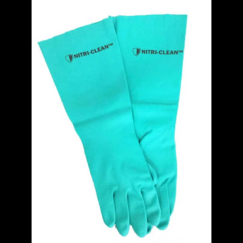 Nitri-Clean™ Gloves Small (SM) #8 18 IN Green 22MIL Heavy Duty Nitrile Rethermalizer 24 Count/Bag 6 Bags/Case