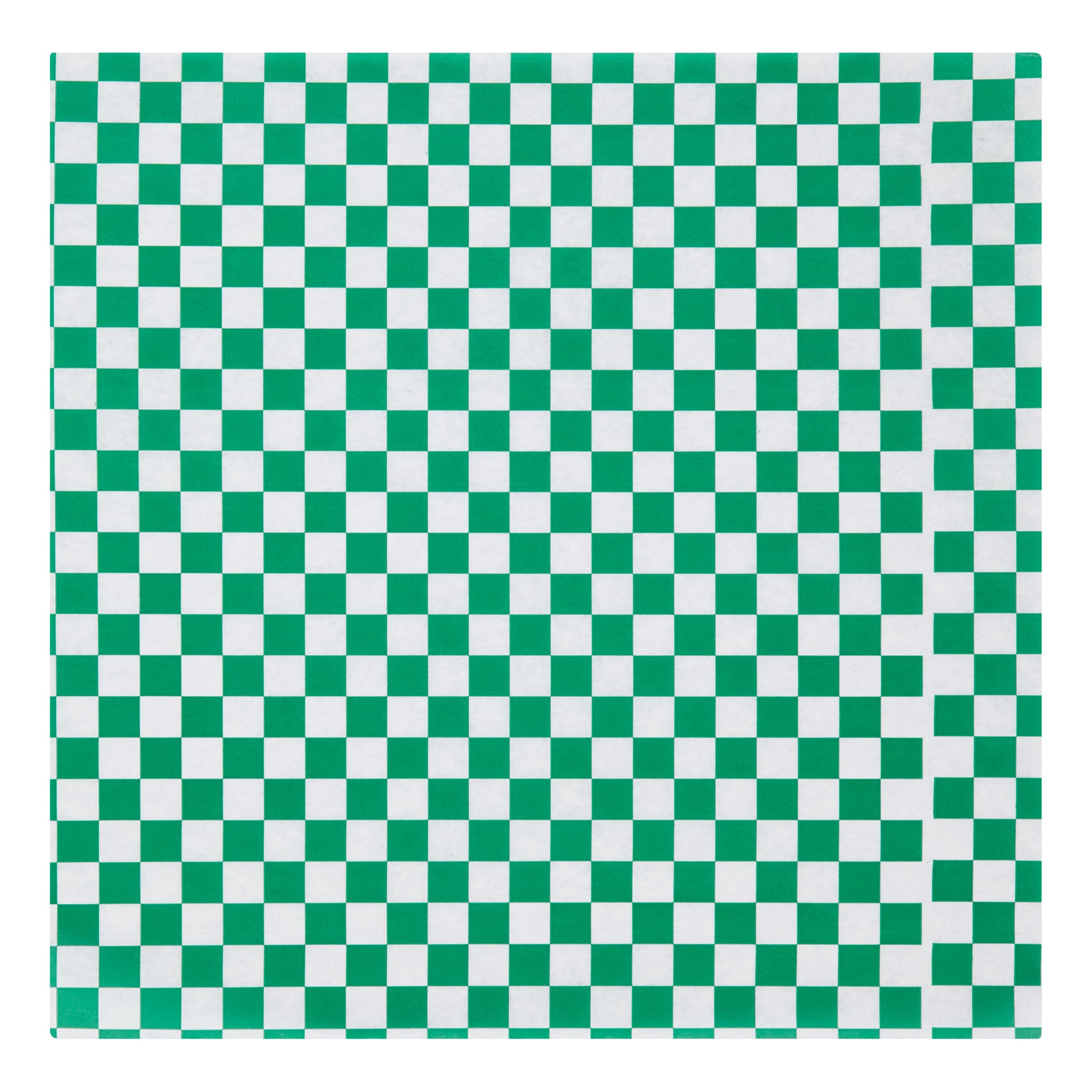 Bagcraft® Sheet 12X12 IN Dry Wax Paper Green Check Grease Resistant 5000/Case