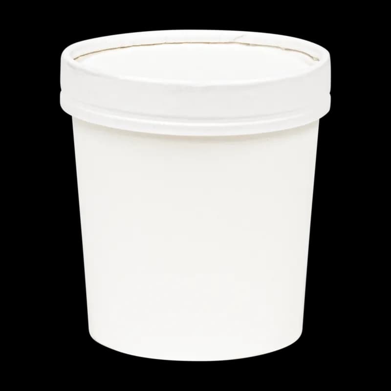 Soup Food Container Base 16 OZ SBS Paperboard White Tall Leak Resistant 500/Case