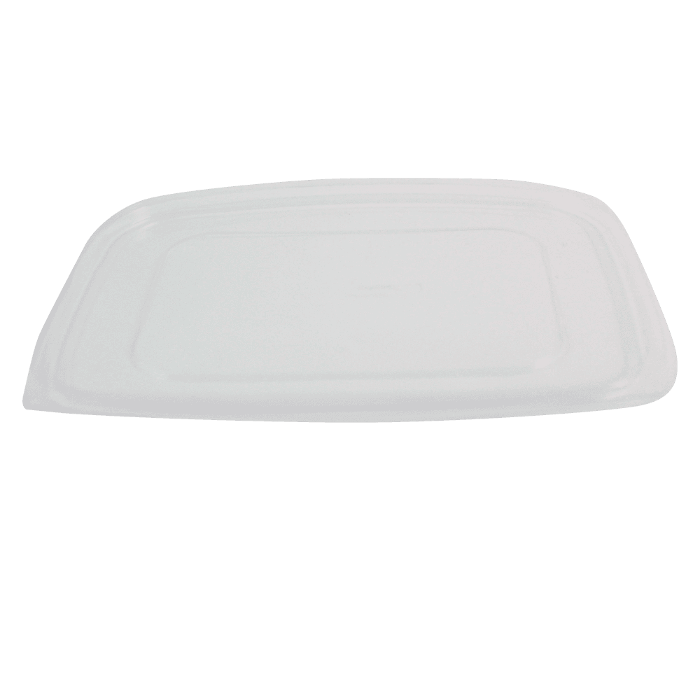 Lid PLA Clear Rectangle For 48-64 OZ Deli Container 400/Case