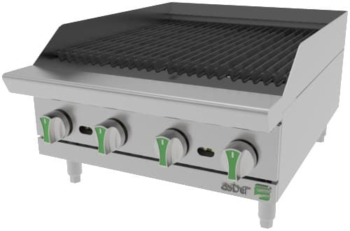 Charbroiler 24 IN Countertop 4-Burner Natural Gas 64M BTU 1/Each