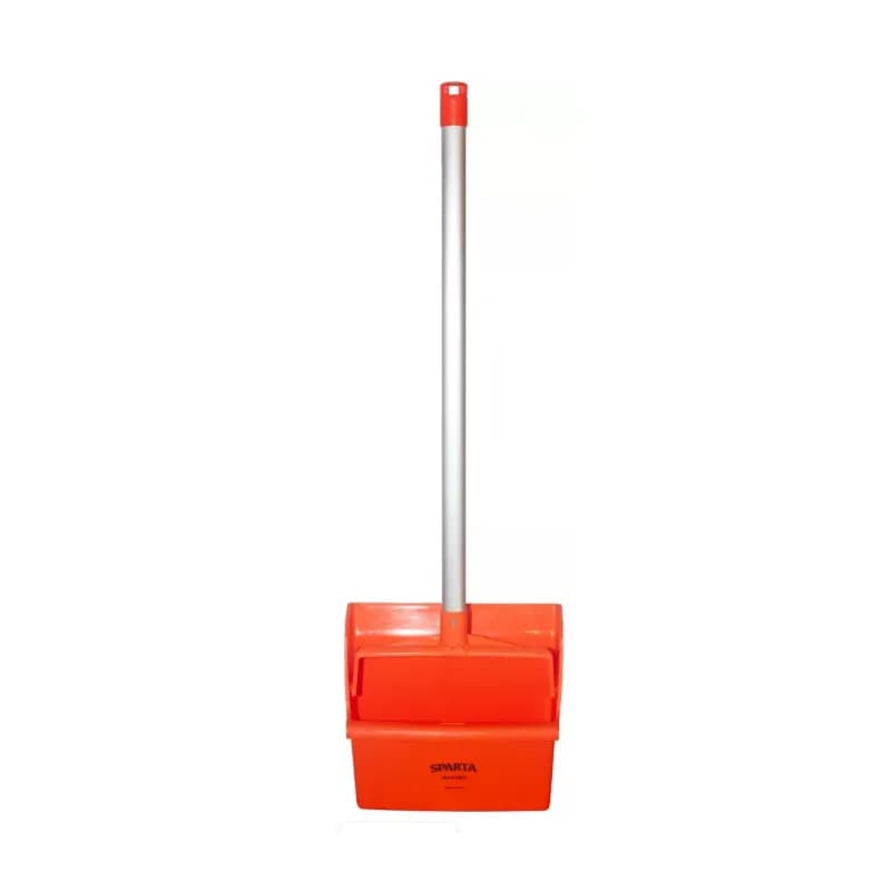 Sparta® Lobby Dust Pan 30 IN Orange PP Aluminum Locking Yoke Serrated Edge Hanger Hole 6/Each