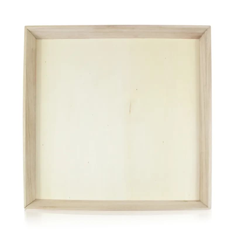 Serving Tray 17.7X11.8X1.6 IN Wood Natural Rectangle Grease Resistant 10 Count/Case
