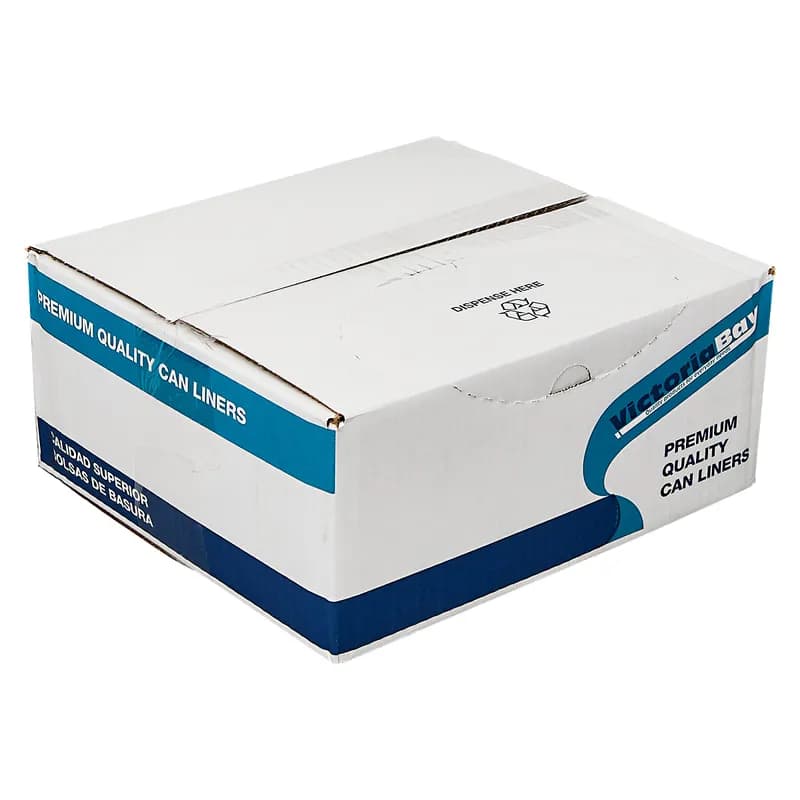 Victoria Bay Can Liner 40X48 IN 45 GAL Black Plastic 16MIC Coreless 250/Case
