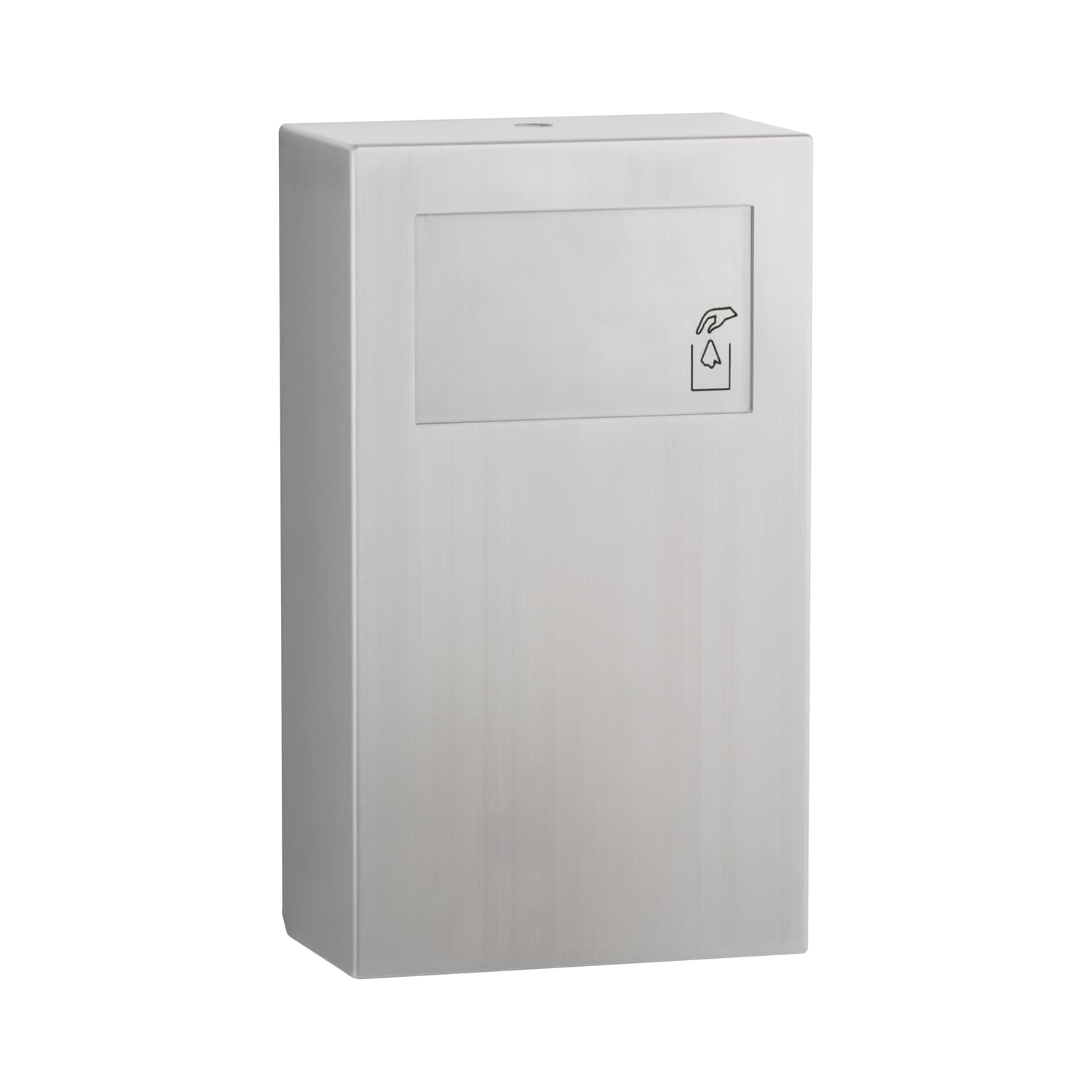 Menstrual Care Disposal Receptacle Stainless Steel Surface Mounted Satin 1/Each