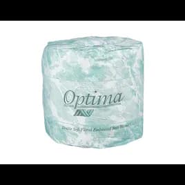 Toilet Paper & Tissue Roll 4.3X3.75 IN 2PLY White Embossed Centerpull 500 Sheets/Roll 96 Rolls/Case