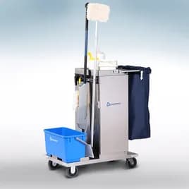 ESCORT® Housekeeping Cart Utility Cart 40.35X21.23X41.05 IN Stainless Steel 1/Each