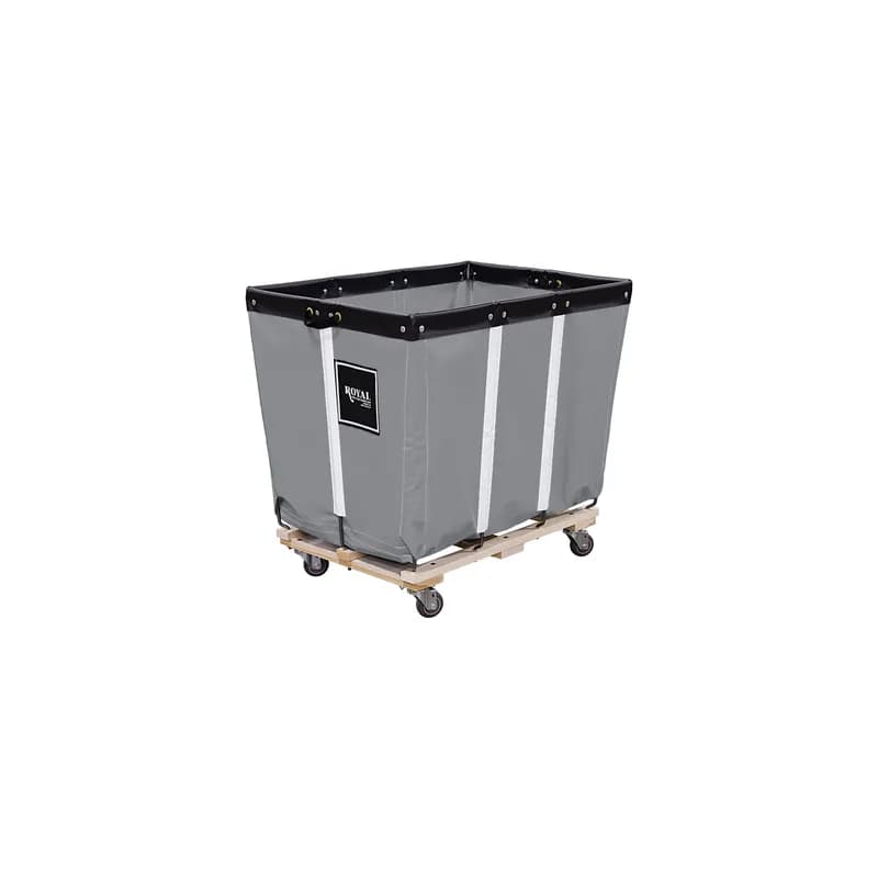 Tilt Truck Liner 36X26X34 IN 12 Bushel Gray Vinyl Permanent Basket Wood Base 1/Each