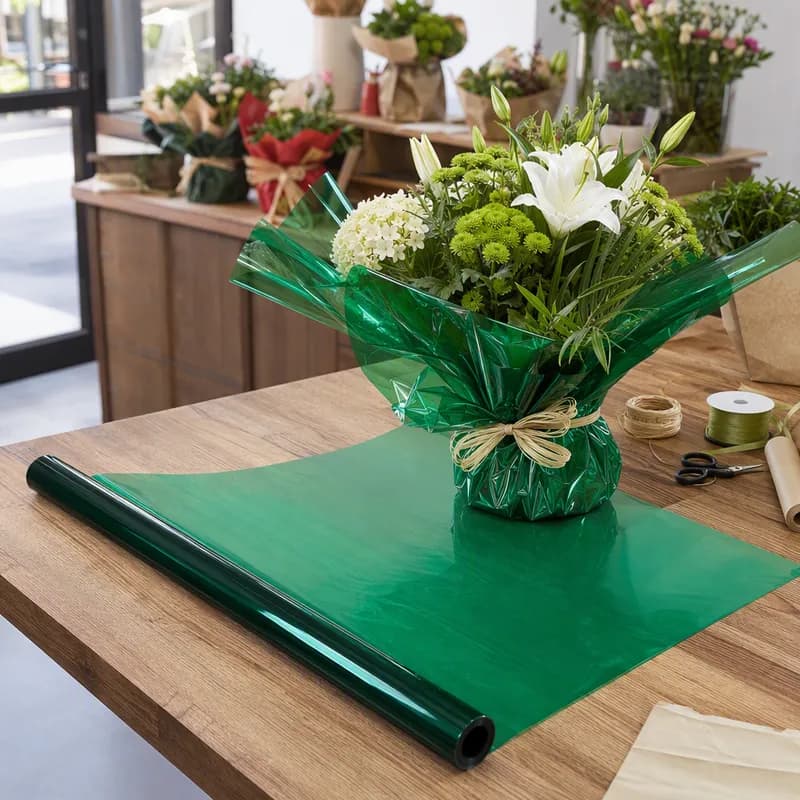 Multi-Purpose Roll 40IN X100FT Cellophane Green 1/Roll