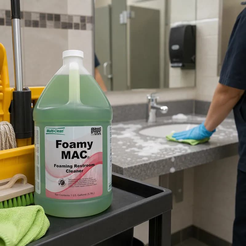 Multi-Clean® Foamy MAC Fresh Citrus Restroom Cleaner 1 GAL Mild Acid Foaming Liquid 4 Count/Case