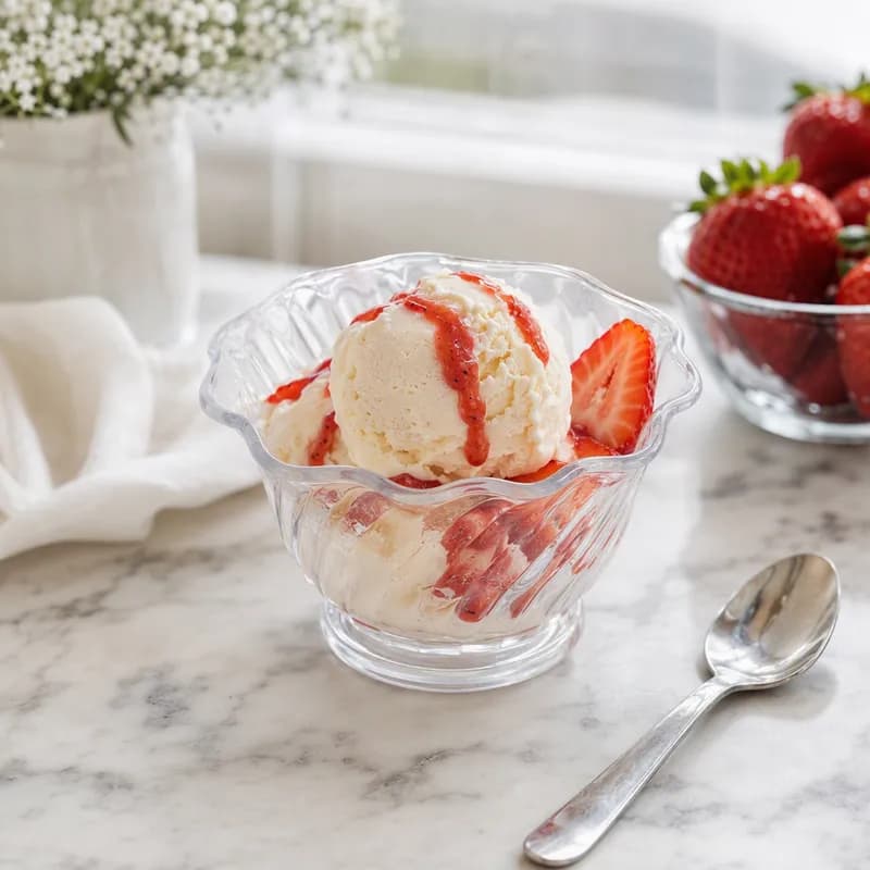 Ice Cream Dish Berry Dish 5 OZ Plastic Clear 12/Dozen