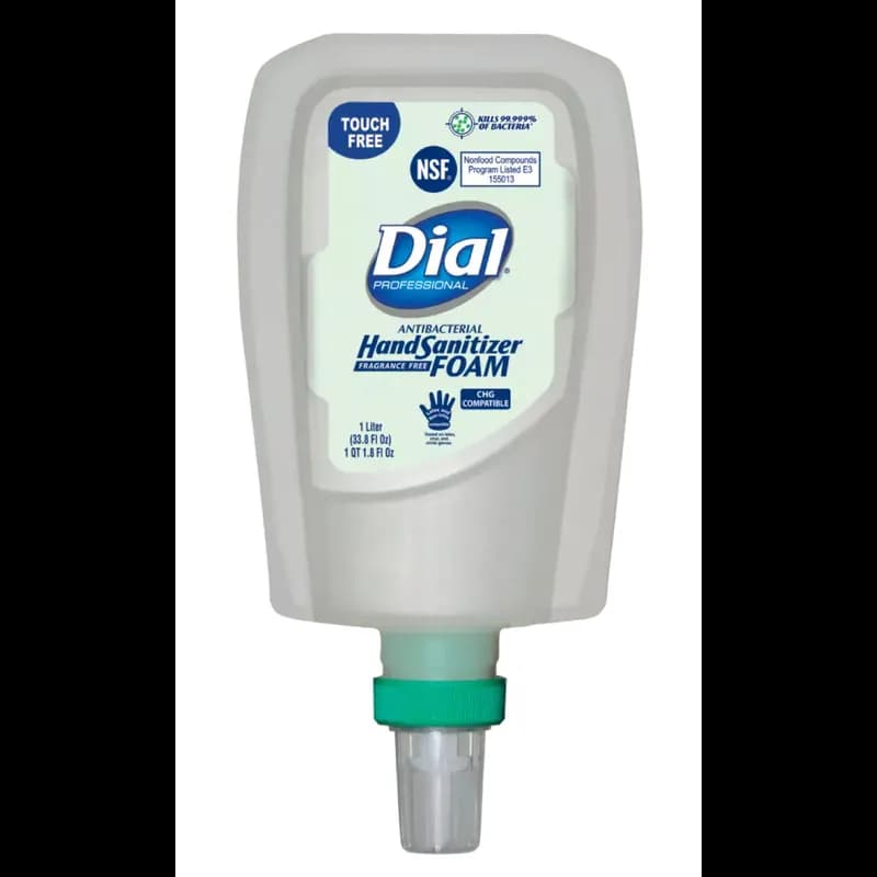 Dial Hand Sanitizer Foam 1 L Antibacterial Universal 3/Case