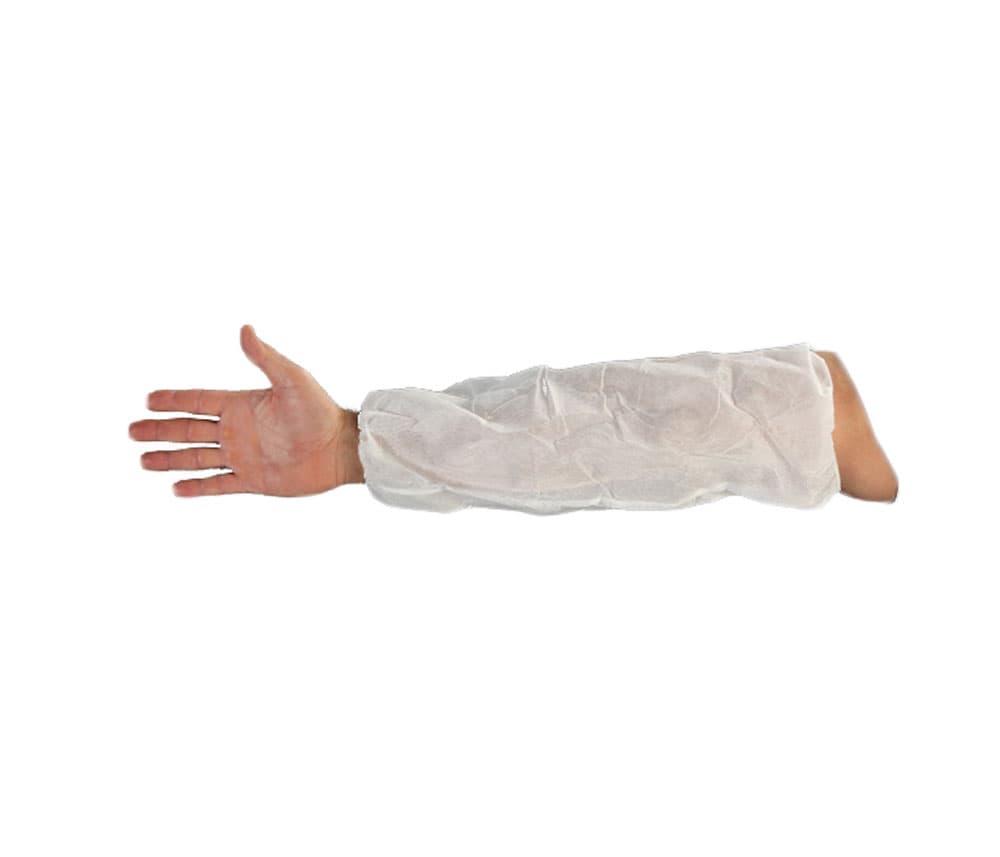 Sleeve Large (LG) 18 IN White PP Elastic at Both Ends 50 Count/Bag 4 Bags/Case
