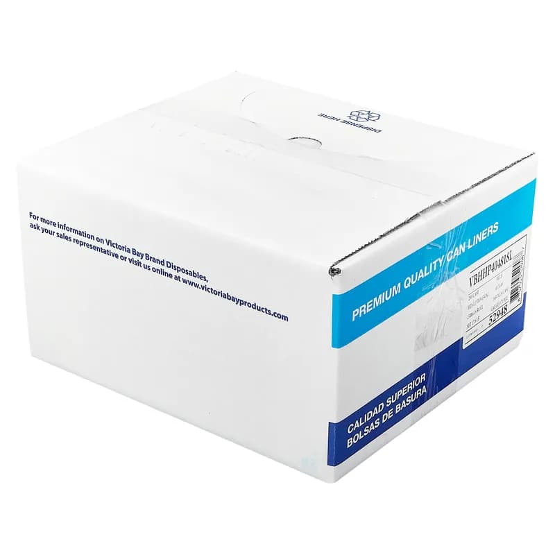 Victoria Bay Can Liner 40X48 IN 45 GAL Blue 18MIC 25 Count/Roll 8 Rolls/Case
