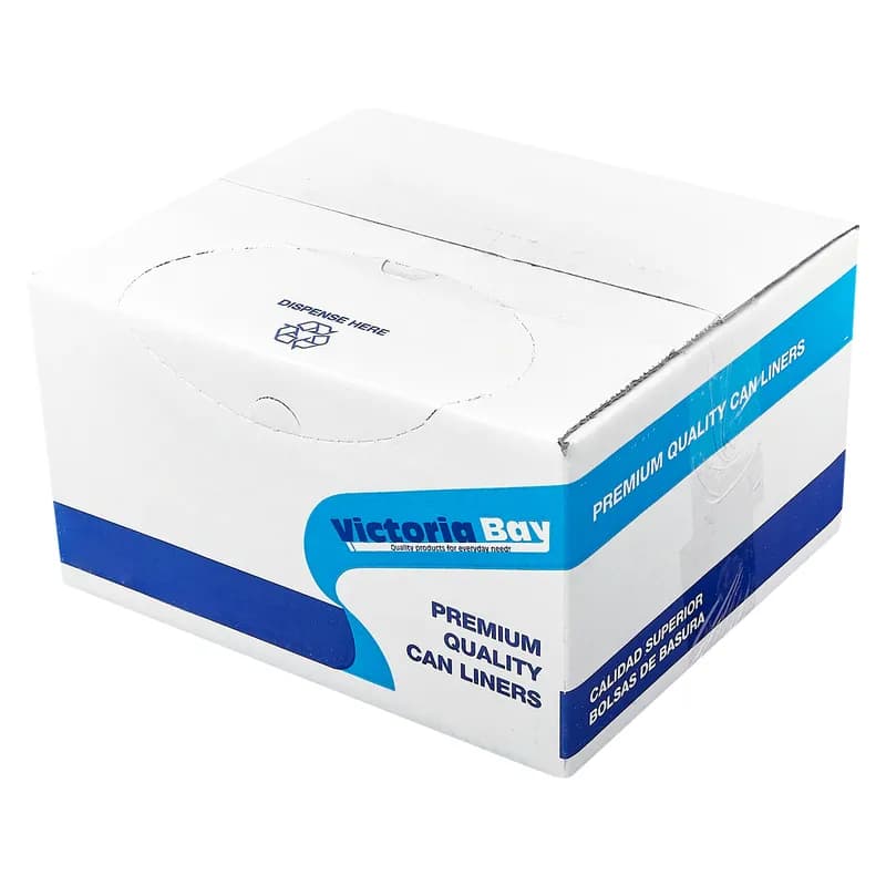Victoria Bay Can Liner 40X48 IN 45 GAL Blue 18MIC 25 Count/Roll 8 Rolls/Case