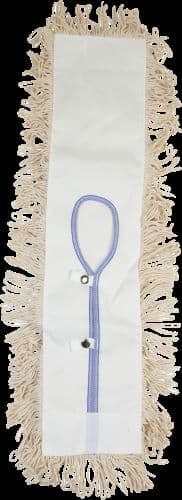 Victoria Bay Dust Mop Head 5X24 IN White Loop End Washable 12 Count/Case