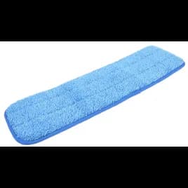 Victoria Bay Wet Mop Pad 18 IN Blue Microfiber Looped Flat 12 Count/Case