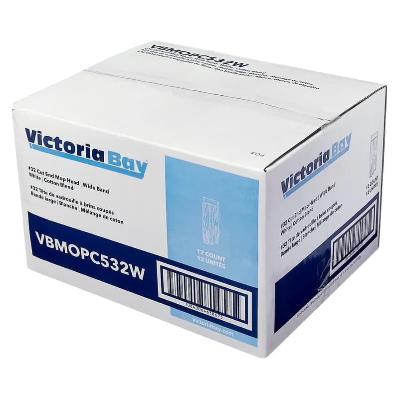 Victoria Bay Mop Head #32 White Blue Cotton Synthetic Blend 5 IN Headband 12 Count/Case