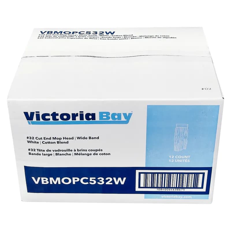 Victoria Bay Mop Head #32 White Blue Cotton Synthetic Blend 5 IN Headband 12 Count/Case