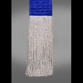 Victoria Bay Mop Head #32 White Blue Cotton Blend Cut End 5IN Wide Headband 1/Each