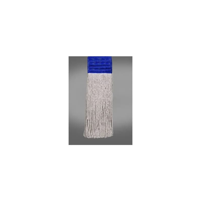 Victoria Bay Mop Head #32 White Blue Cotton Blend Cut End 5IN Wide Headband 1/Each
