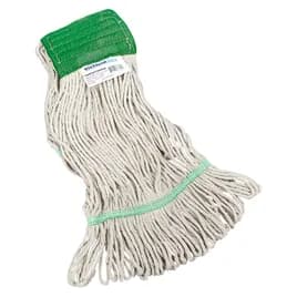 Victoria Bay Mop Head Medium (MED) White Green Cotton Synthetic Blend Looped 5 IN Headband 12 Count/Case