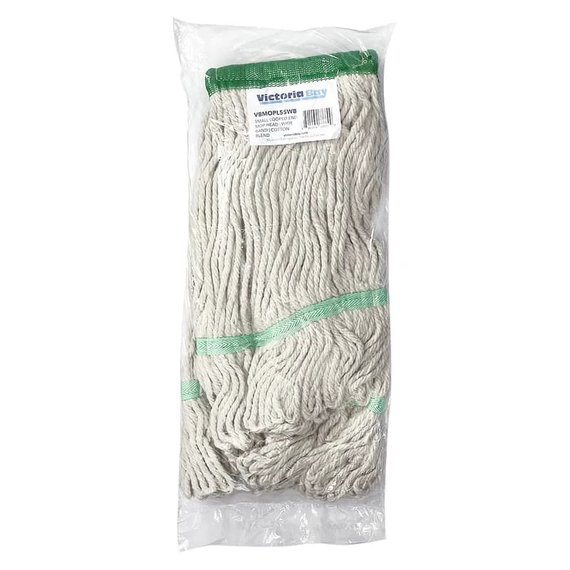Victoria Bay Mop Head Small (SM) White Yellow Cotton Synthetic Blend Looped 5 IN Headband 12 Count/Case