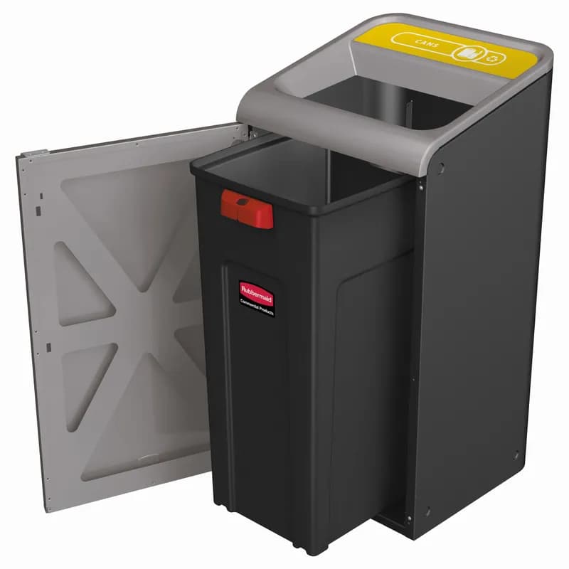 Configure™ 1-Stream Recycling Bin 24.05X19.50X37.97 IN 33 GAL Gray Stenni Metal 1/Each