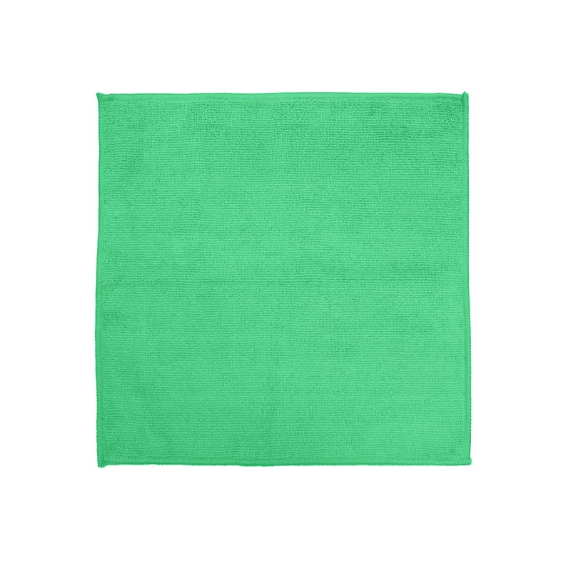 Victoria Bay Cleaning Cloth 12X12 IN Microfiber Green 24/Pack