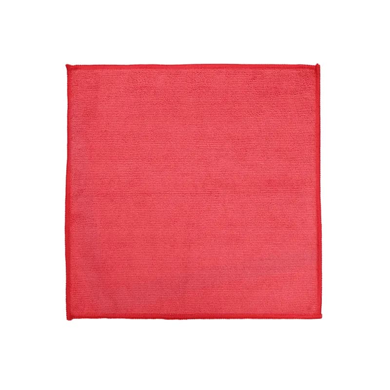 Victoria Bay Cleaning Cloth 12X12 IN Microfiber Red 24/Pack
