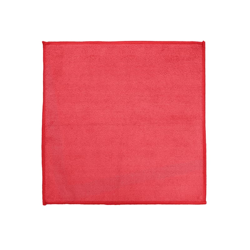 Victoria Bay Cleaning Cloth 12X12 IN Microfiber Red 24/Pack