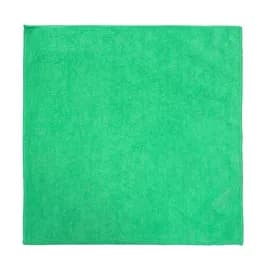 Victoria Bay Cleaning Cloth 16X16 IN Microfiber Green 24/Pack