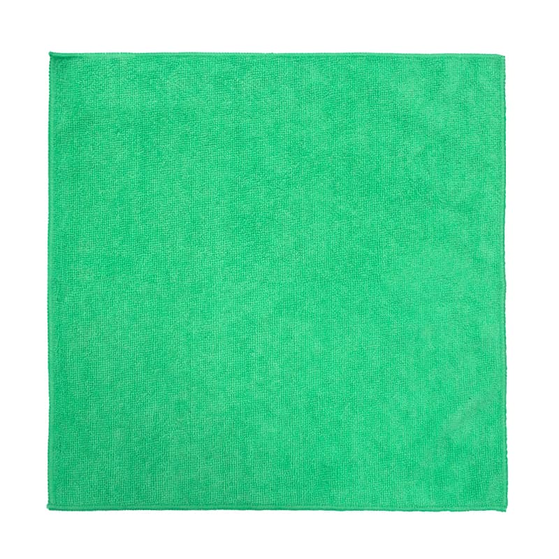 Victoria Bay Cleaning Cloth 16X16 IN Microfiber Green 24/Pack