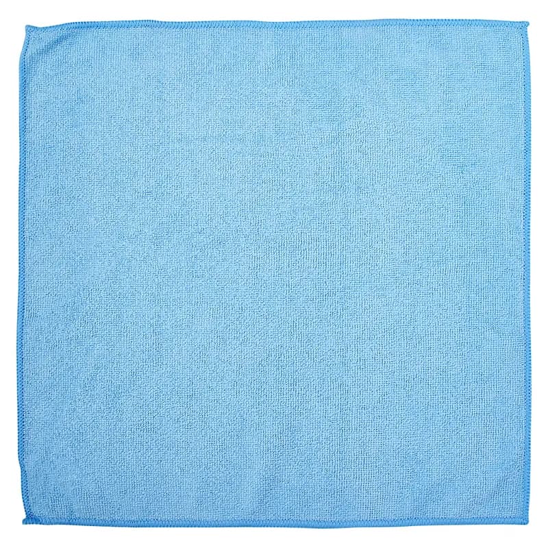 Victoria Bay Cleaning Cloth 16X16 IN Microfiber Blue 24/Pack