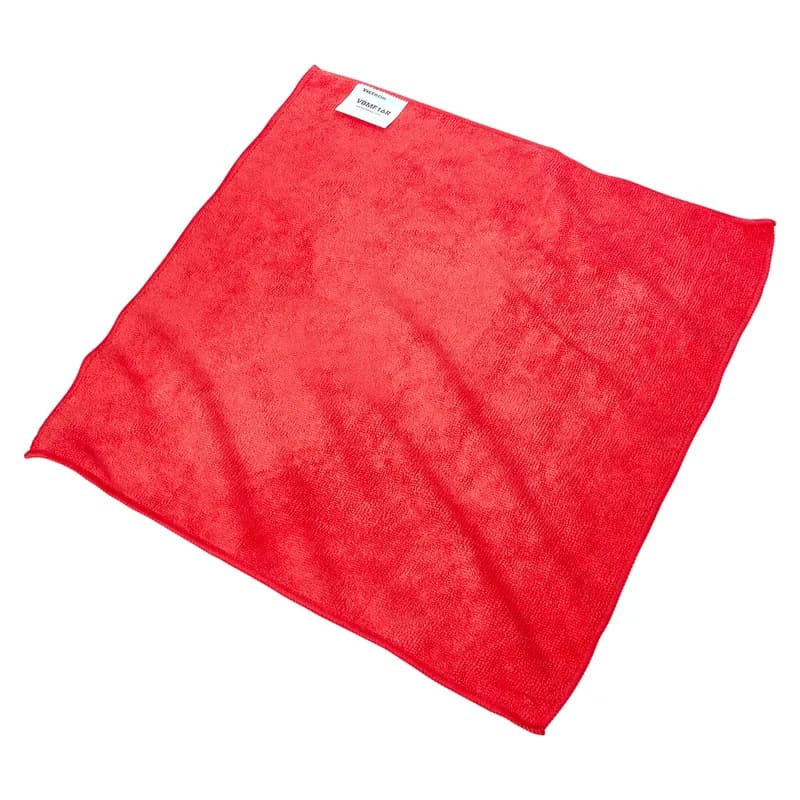 Victoria Bay Cleaning Cloth 16X16 IN Microfiber Red 24/Pack