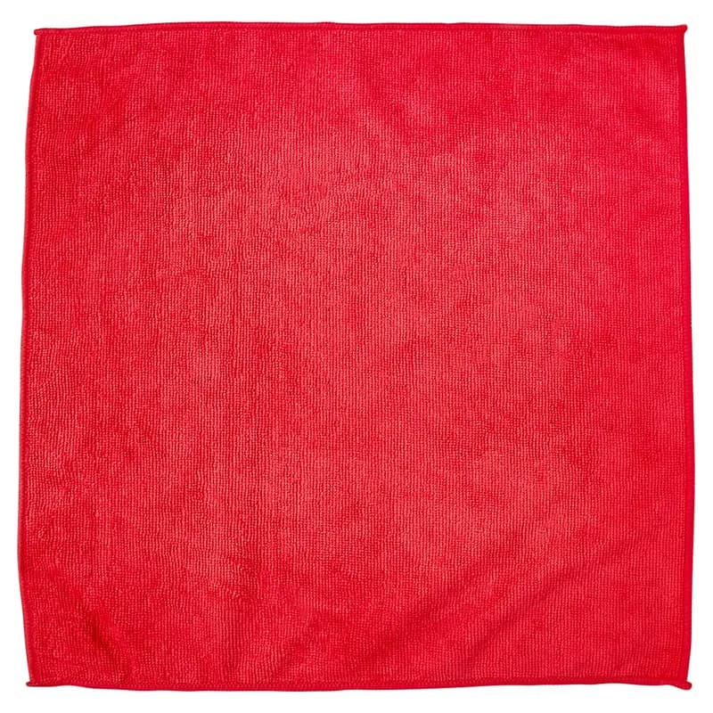Victoria Bay Cleaning Cloth 16X16 IN Microfiber Red 24/Pack
