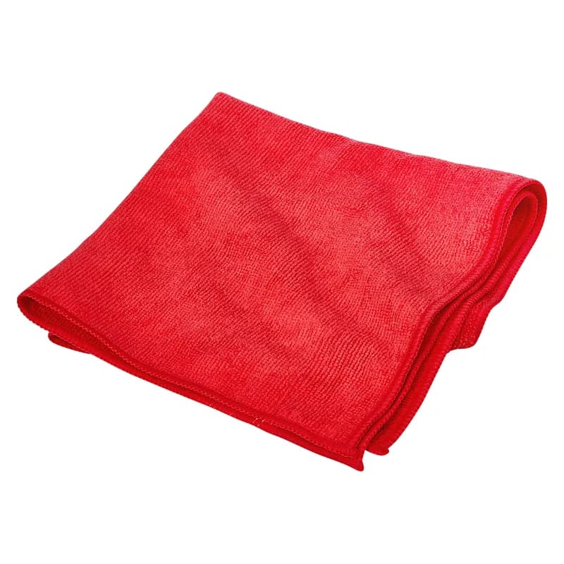 Victoria Bay Cleaning Cloth 16X16 IN Microfiber Red 24/Pack