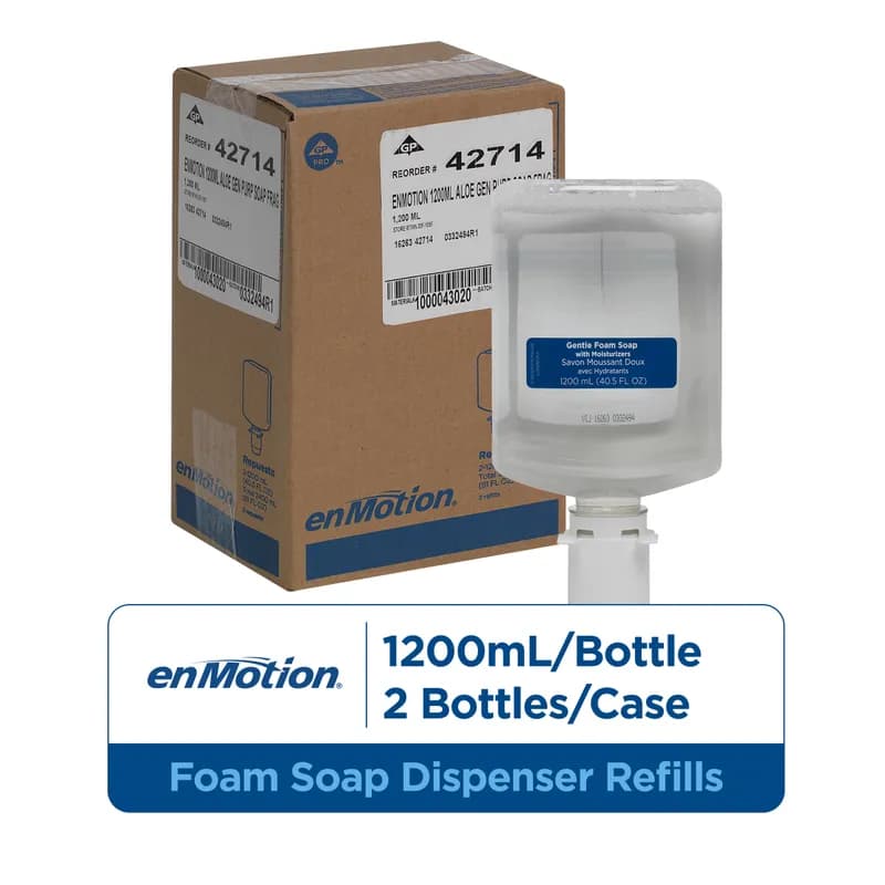 enMotion® Hand Soap Foam 1200 mL Unscented Fragrance Free Clear Moisturizing 2/Case