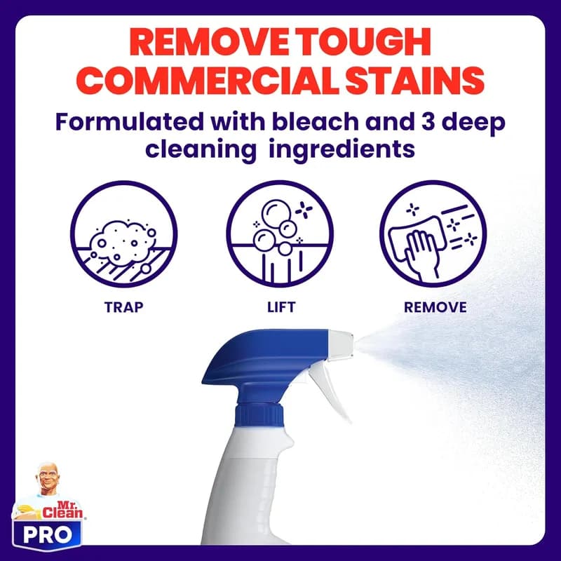Mr. Clean PRO Deep Cleaner All Purpose Cleaner 1 GAL Hard Surface Liquid With Bleach Commercial 1/Case